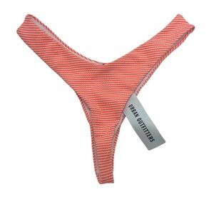 Urban Outfitters orange and white striped cheeky bikini bottoms